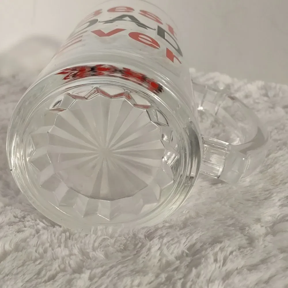 Best Dad Ever Clear Glass Beer Mug